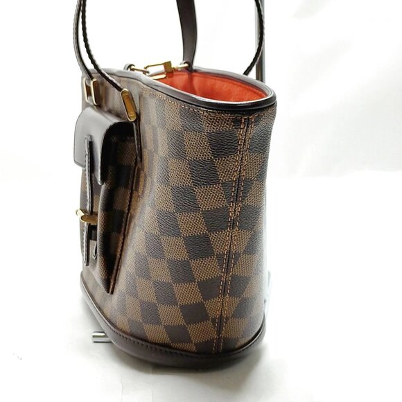 Authentic Louis Vuitton Manosque PM Brown Damier Hand Bag mn780-112525 - Picture 3 of 16